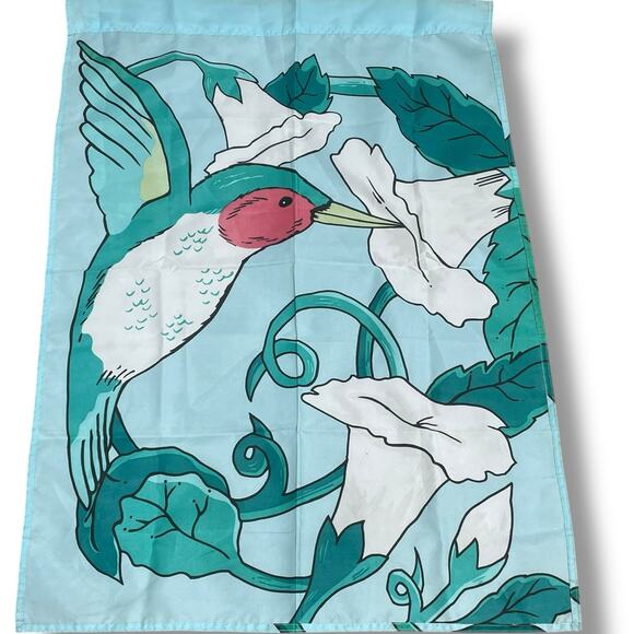 Vintage Hummingbird Flower House Garden Flag Dbl Side Pollinate New Creative 29" - Picture 12 of 12